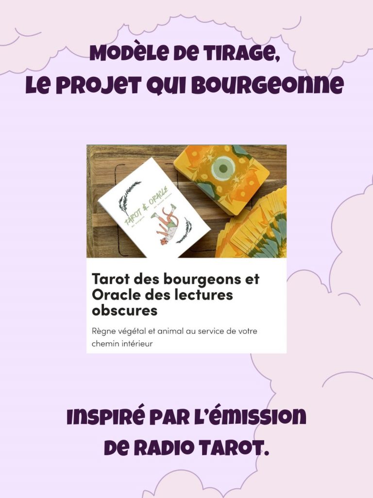 Tirage tarot projet qui bourgeonne couverture